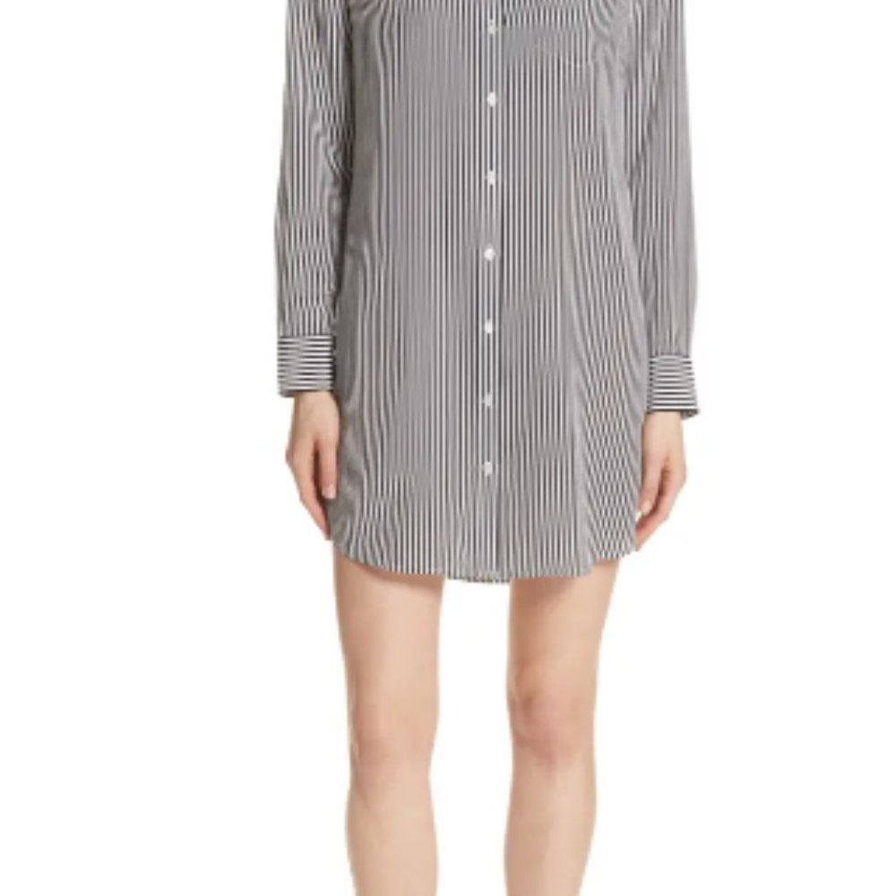 Equipment Striped Silk Brett Dress